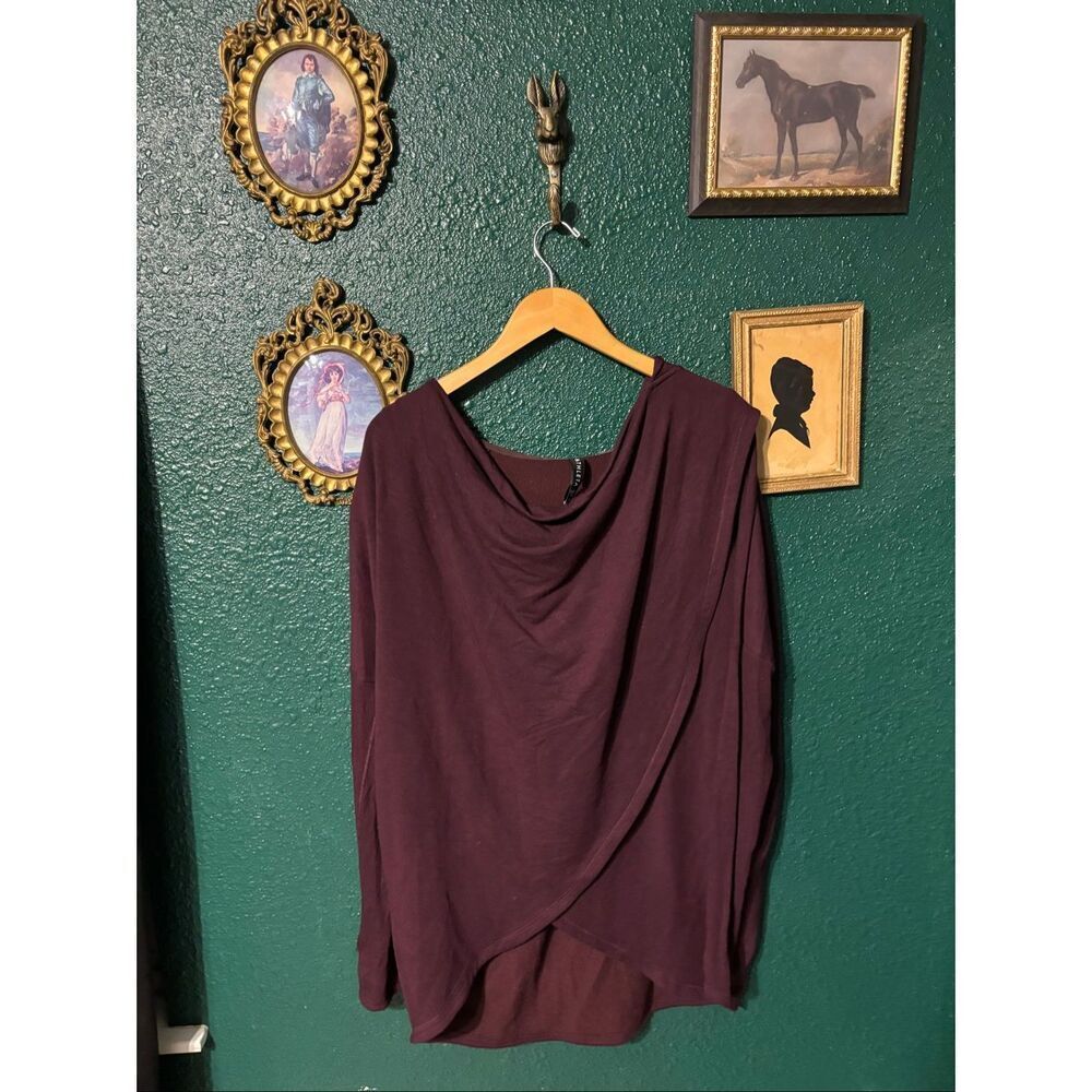 Athleta Purana Wrap Sweatshirt Size Medium Purple